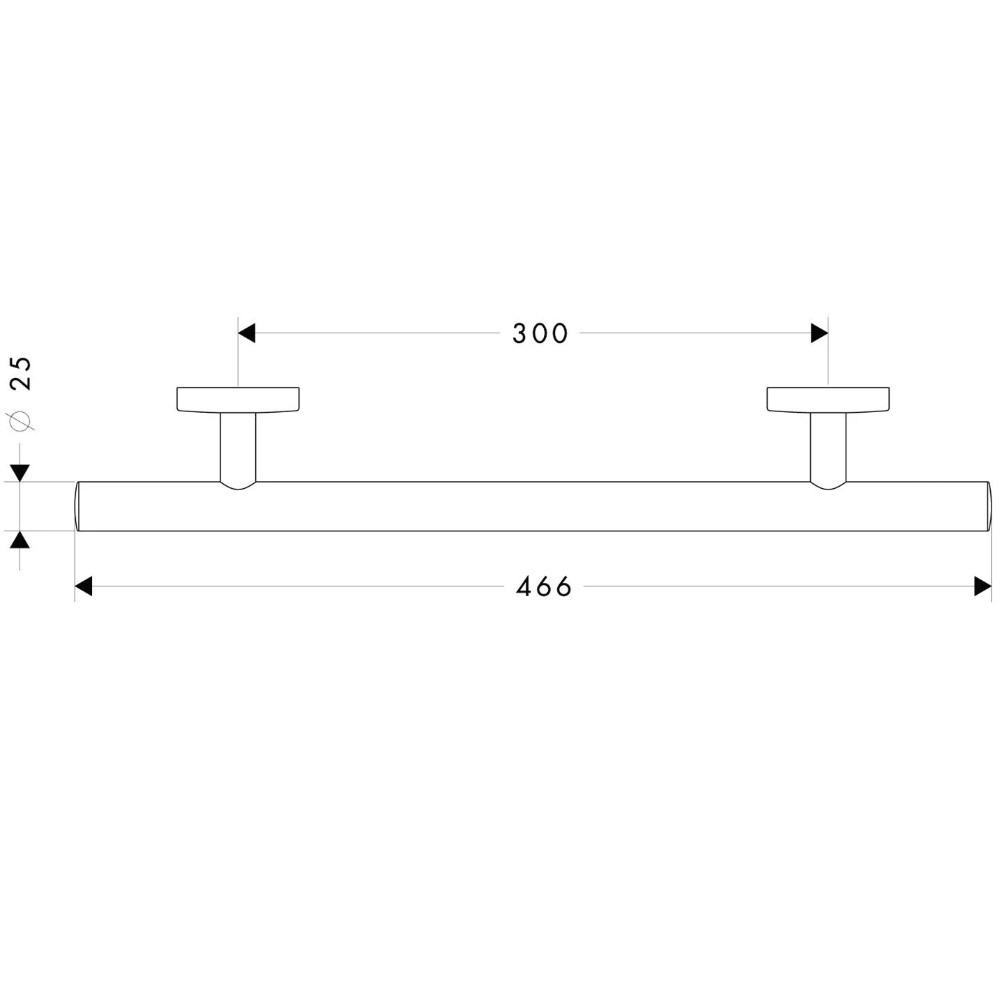 Hansgrohe Logis Badgreep Chroom 4 Hansgrohe Logis Badgreep Chroom - Afbeelding 2