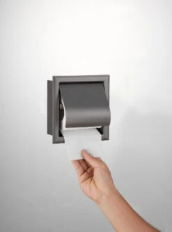 Saniclear Iron Inbouw Toiletrolhouder Met Klep Gunmetal - Verouderd Ijzer 14 Saniclear Iron Inbouw Toiletrolhouder Met Klep Gunmetal - Verouderd Ijzer -hotbath winkel 164a2684