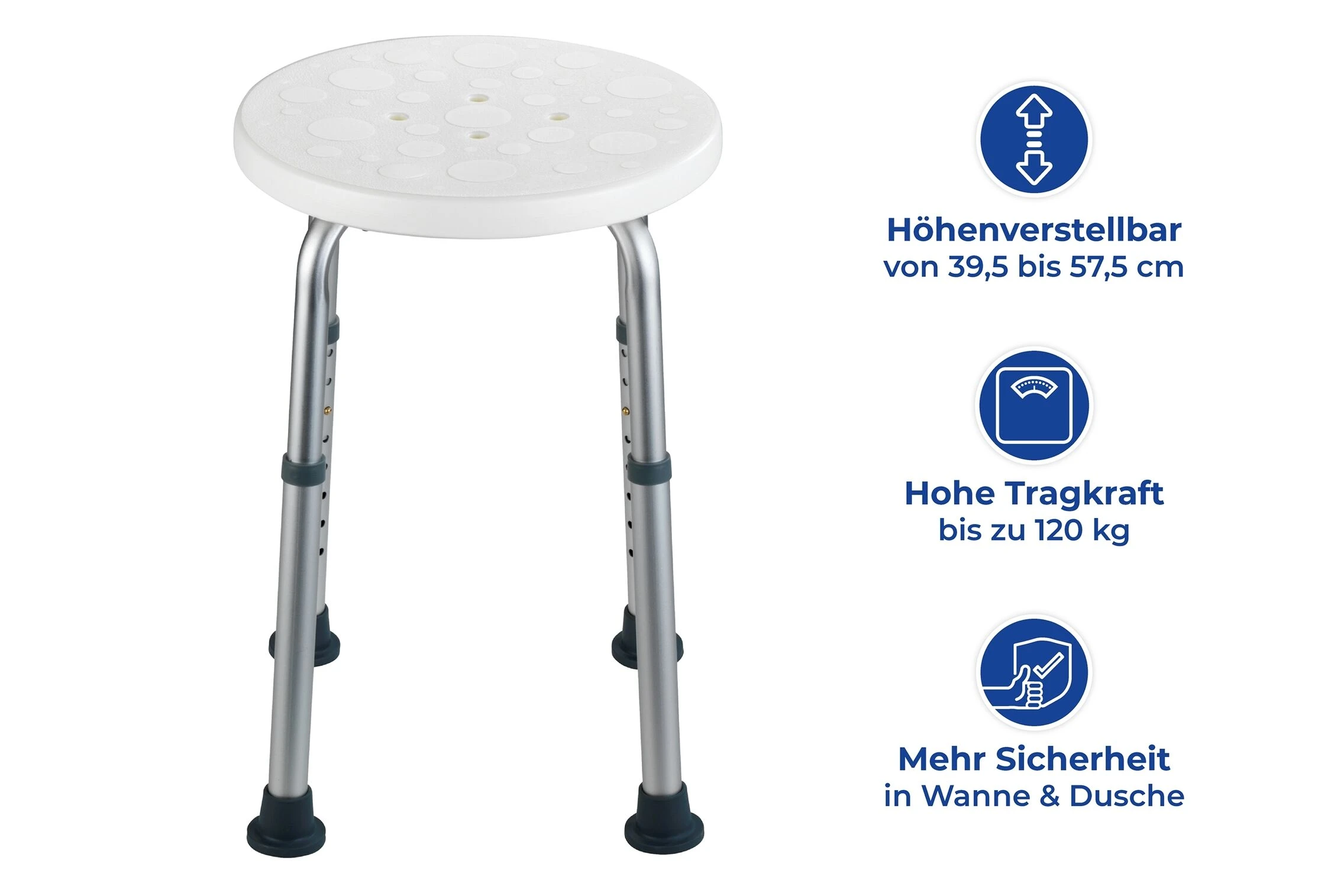 Wenko Secura Badkamerkruk In Hoogte Verstelbaar 4 Wenko Secura Badkamerkruk In Hoogte Verstelbaar - Afbeelding 2