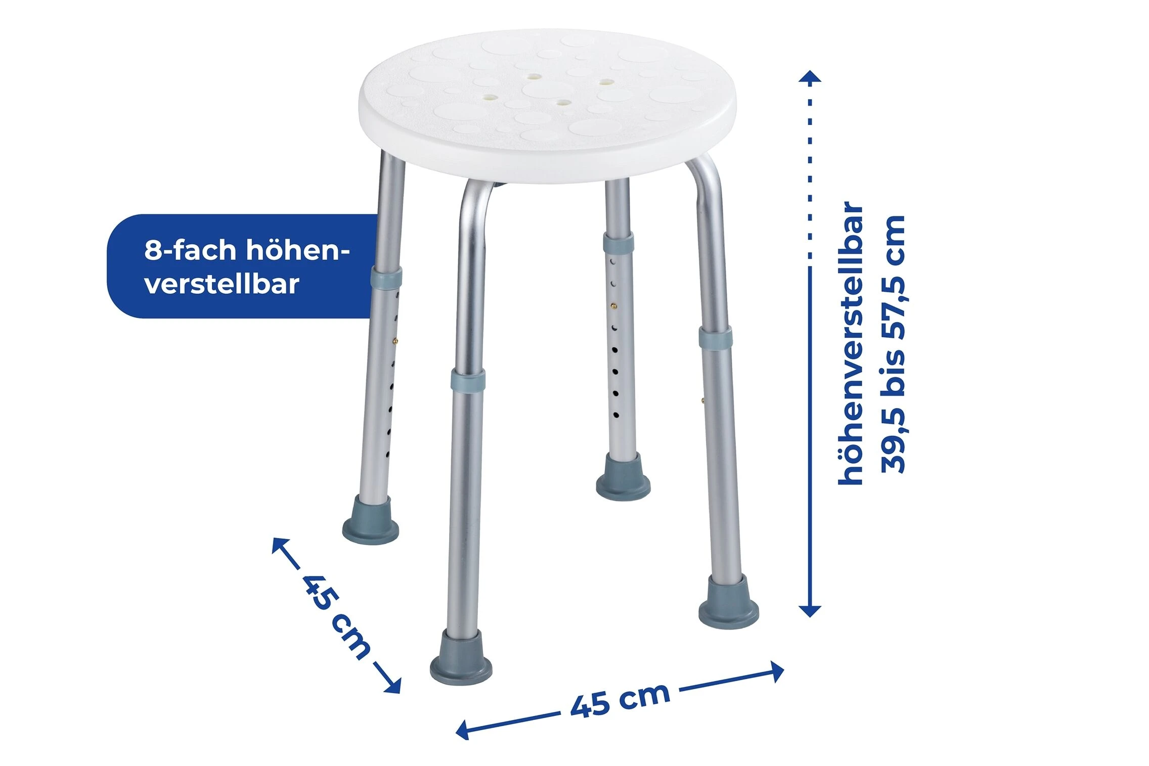 Wenko Secura Badkamerkruk In Hoogte Verstelbaar 5 Wenko Secura Badkamerkruk In Hoogte Verstelbaar - Afbeelding 3