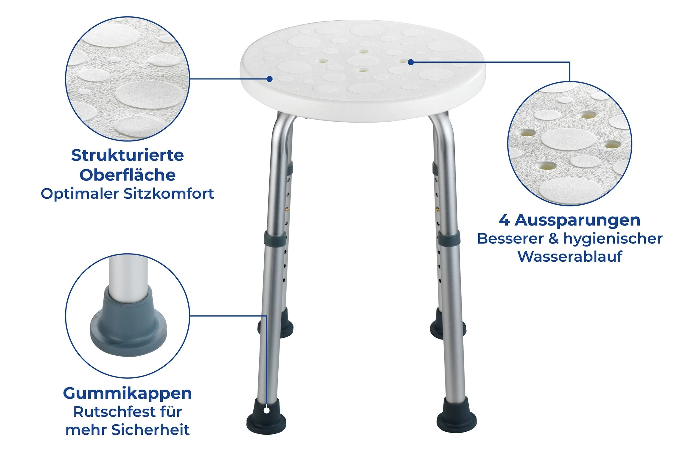 Wenko Secura Badkamerkruk In Hoogte Verstelbaar 7 Wenko Secura Badkamerkruk In Hoogte Verstelbaar - Afbeelding 5