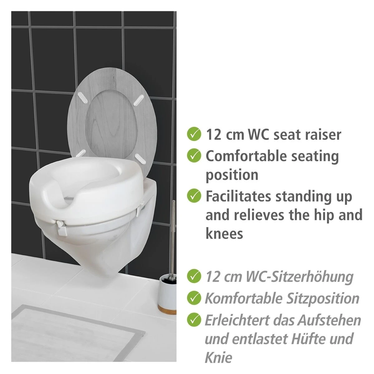 Wenko Secura Toiletzitting Verhoging Wit 4 Wenko Secura Toiletzitting Verhoging Wit - Afbeelding 2