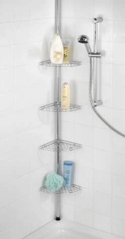 Wenko Telescopisch Doucherek Prea RVS Glans -hotbath winkel 18596100 en 06