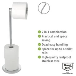 Alternative view of Wenko Staande Toiletrolhouder 2-in-1 RVS Glanzend