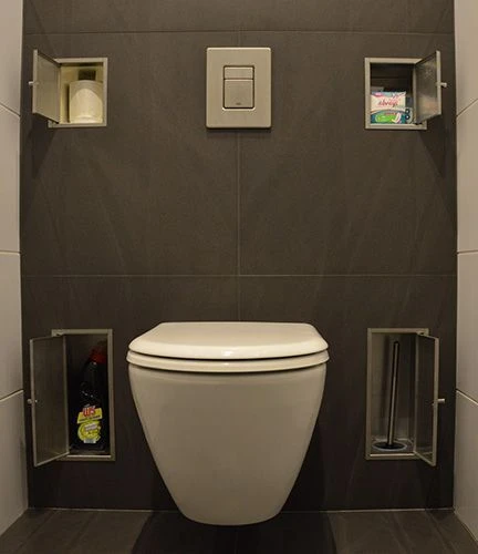 Etsero Roll-up Closetrollen Dispenser 13.7x77x13.5cm V. Maximaal 6 Rollen RVS Geborsteld 6 Etsero Roll-up Closetrollen Dispenser 13.7x77x13.5cm V. Maximaal 6 Rollen RVS Geborsteld - Afbeelding 4