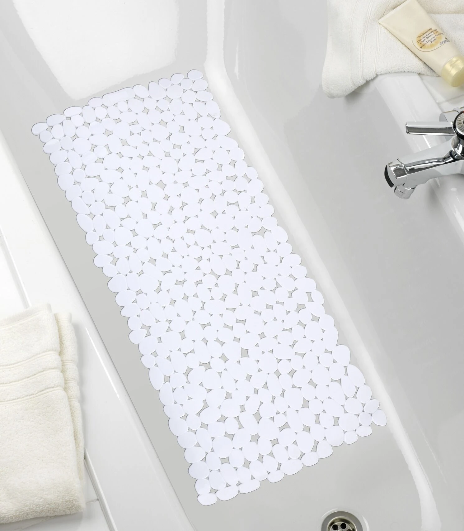 Wenko Paradise Anti-slip Badmat 71x36cm Wit 4 Wenko Paradise Anti-slip Badmat 71x36cm Wit - Afbeelding 2