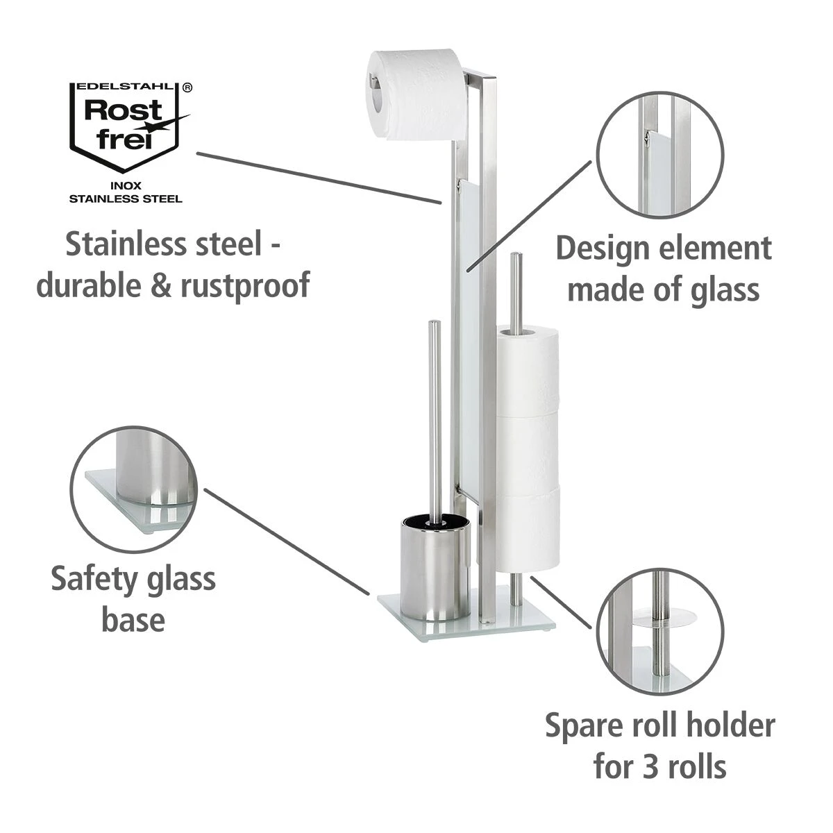 Wenko Rivalta Wc-boy RVS Mat 4 Wenko Rivalta Wc-boy RVS Mat - Afbeelding 2