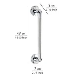 Wenko Secura Veiligheidsgreep 43cm Chroom -hotbath winkel 22098100 en 03