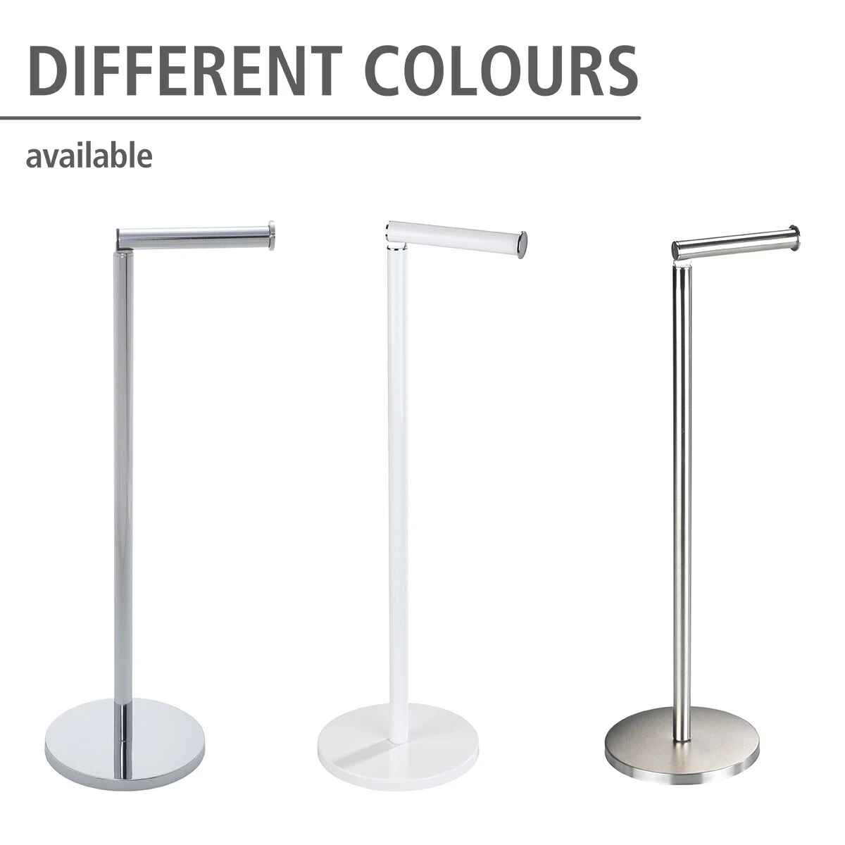 Wenko Staande Toiletrolhouder 2-in-1 RVS Mat 7 Wenko Staande Toiletrolhouder 2-in-1 RVS Mat - Afbeelding 5