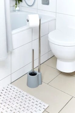 Wenko Avola Wc-boy RVS Glanzend/grijs -hotbath winkel 22990100 en 03