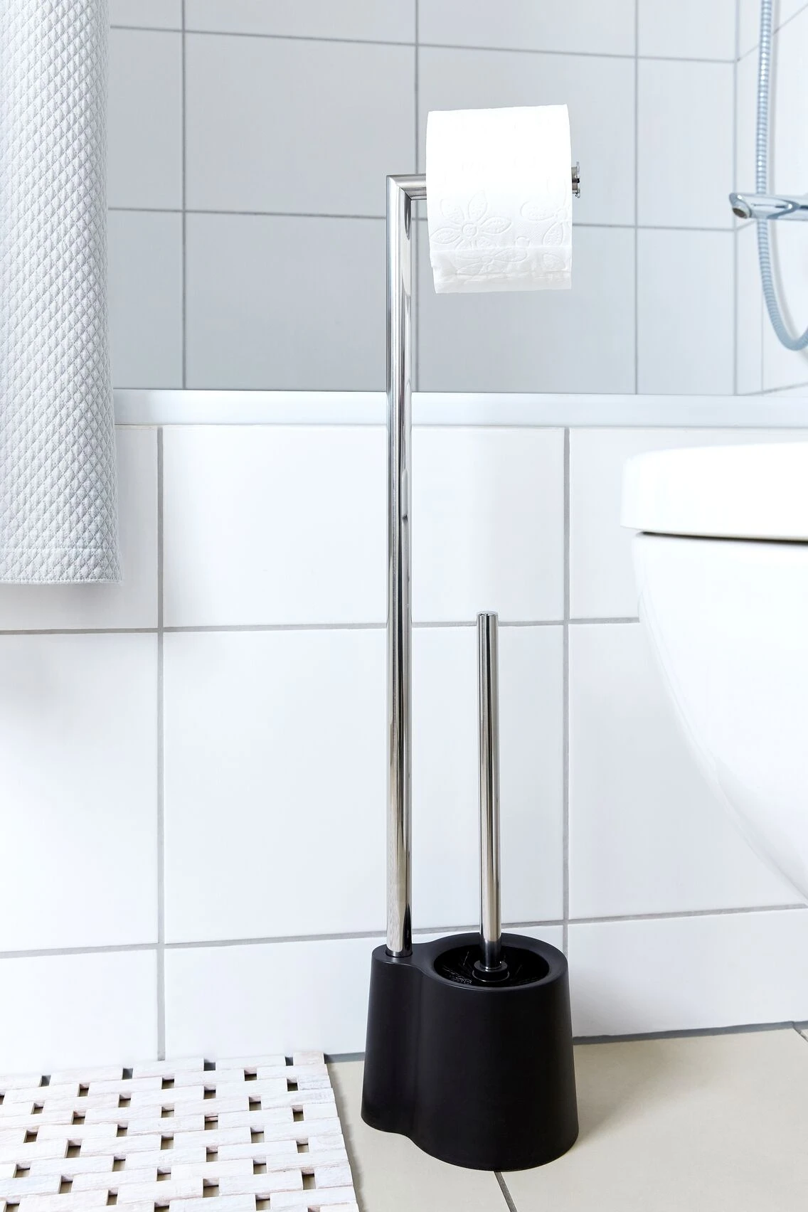 Wenko Avola Wc-boy RVS Glanzend/zwart 6 Wenko Avola Wc-boy RVS Glanzend/zwart - Afbeelding 4