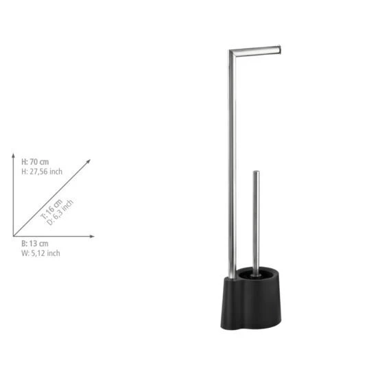 Wenko Avola Wc-boy RVS Glanzend/zwart 7 Wenko Avola Wc-boy RVS Glanzend/zwart - Afbeelding 5