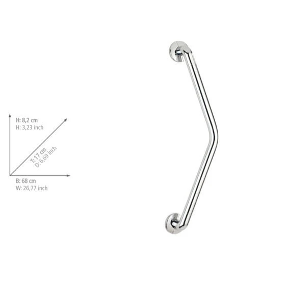 Wenko Secura Veiligheidsgreep 135° 37x37cm Chroom 5 Wenko Secura Veiligheidsgreep 135° 37x37cm Chroom - Afbeelding 3