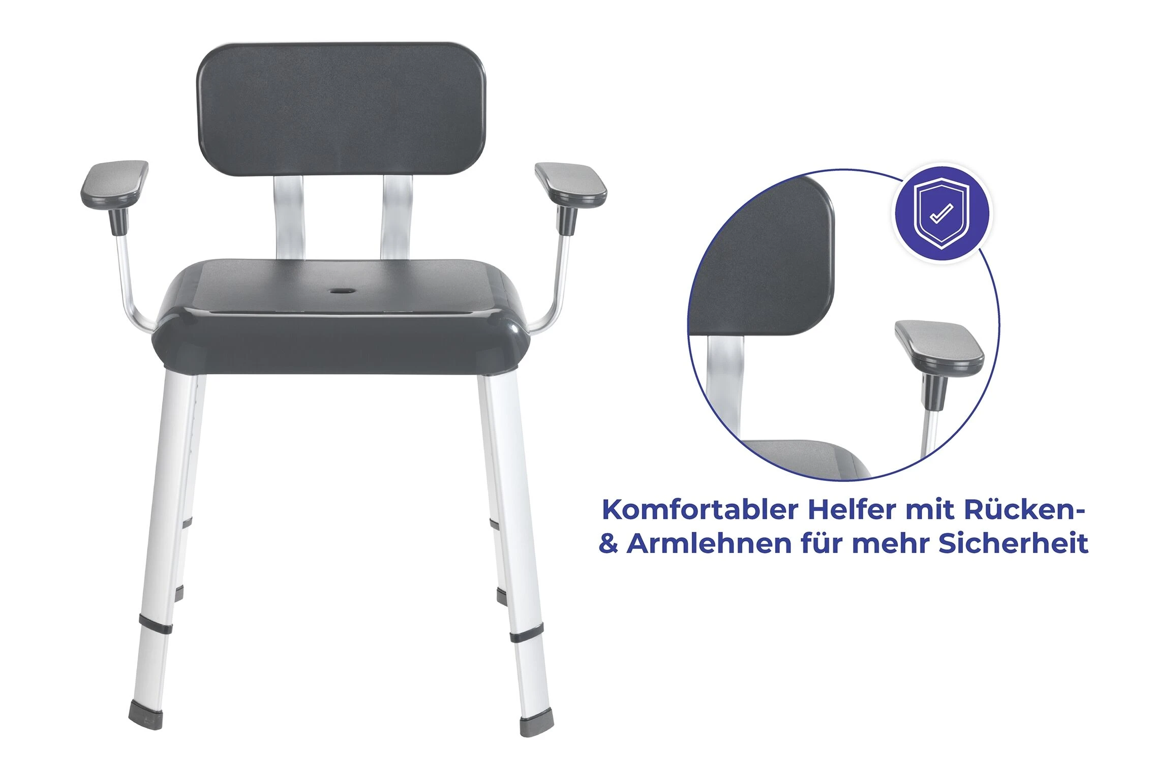 Wenko Secura Premium Badkamerstoel Met Rug En Armleuning 5 Wenko Secura Premium Badkamerstoel Met Rug En Armleuning - Afbeelding 3