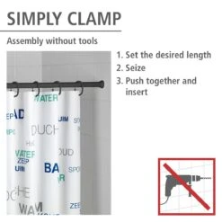 Wenko Telescopische Douchestang ø20mm 70-115cm Zwart -hotbath winkel 23563100 en 02