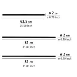 Wenko Hoekstang Universeel ø20mm Zwart -hotbath winkel 23565100 en 04