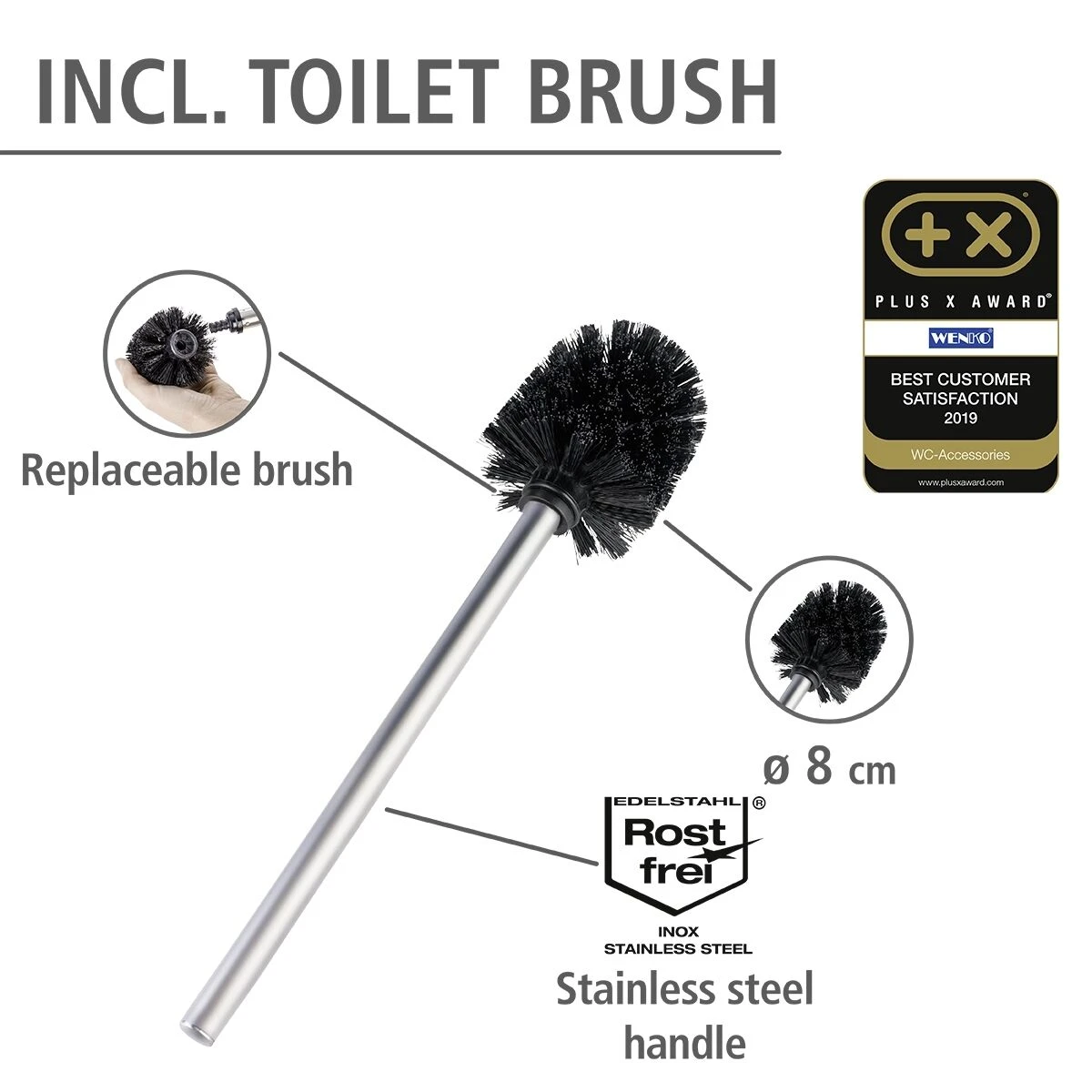 Wenko Rivalta Wc-boy Zwart Mat 5 Wenko Rivalta Wc-boy Zwart Mat - Afbeelding 3