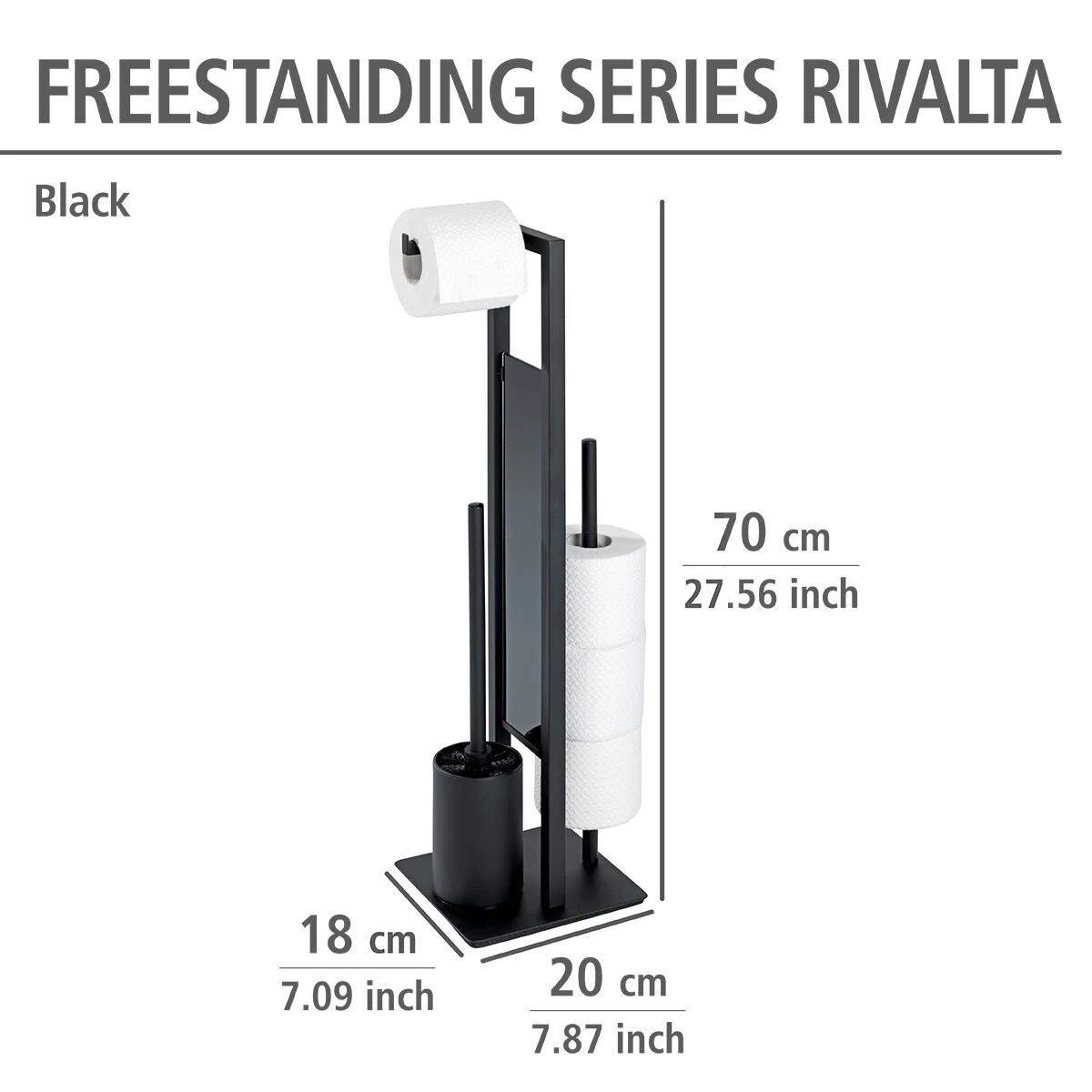 Wenko Rivalta Wc-boy Zwart Mat 6 Wenko Rivalta Wc-boy Zwart Mat - Afbeelding 4