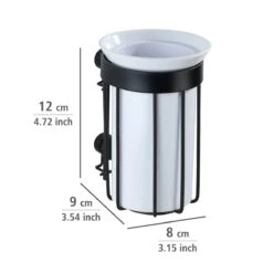 Wenko Classic Plus Tandenborstelbeker Zwart -hotbath winkel 23874100 en 05