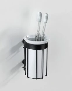 Wenko Classic Plus Tandenborstelbeker Zwart -hotbath winkel 23874100 en 07