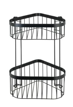 Wenko Classic Plus Hoekrek 2-laags Zwart -hotbath winkel 23882100 en 07