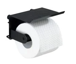 Wenko Classic Plus Toiletrolhouder Met Planchet Zwart -hotbath winkel 23885100 en 07