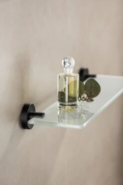 Wenko Bosio Glas Planchet RVS Zwart Mat 11 Wenko Bosio Glas Planchet RVS Zwart Mat -hotbath winkel 24242100 en 04