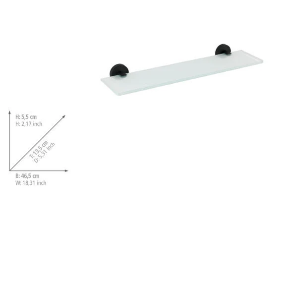 Wenko Bosio Glas Planchet RVS Zwart Mat 7 Wenko Bosio Glas Planchet RVS Zwart Mat - Afbeelding 5