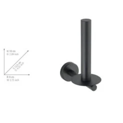 Wenko Bosio Reserverolhouder RVS Zwart Mat -hotbath winkel 24262100 en 07