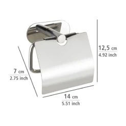 Wenko Orea Turbo-loc Toiletrolhouder Met Deksel RVS Glans 14 Wenko Orea Turbo-loc Toiletrolhouder Met Deksel RVS Glans -hotbath winkel 24286100 en 04