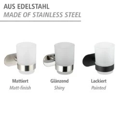 Wenko Orea Turbo-loc Tandenborstelbeker Uno RVS Zwart Mat 17 Wenko Orea Turbo-loc Tandenborstelbeker Uno RVS Zwart Mat -hotbath winkel 24290100 en 05