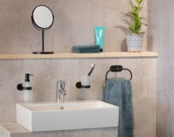 Wenko Orea Turbo-loc Tandenborstelbeker Uno RVS Zwart Mat 19 Wenko Orea Turbo-loc Tandenborstelbeker Uno RVS Zwart Mat -hotbath winkel 24290100 en 07