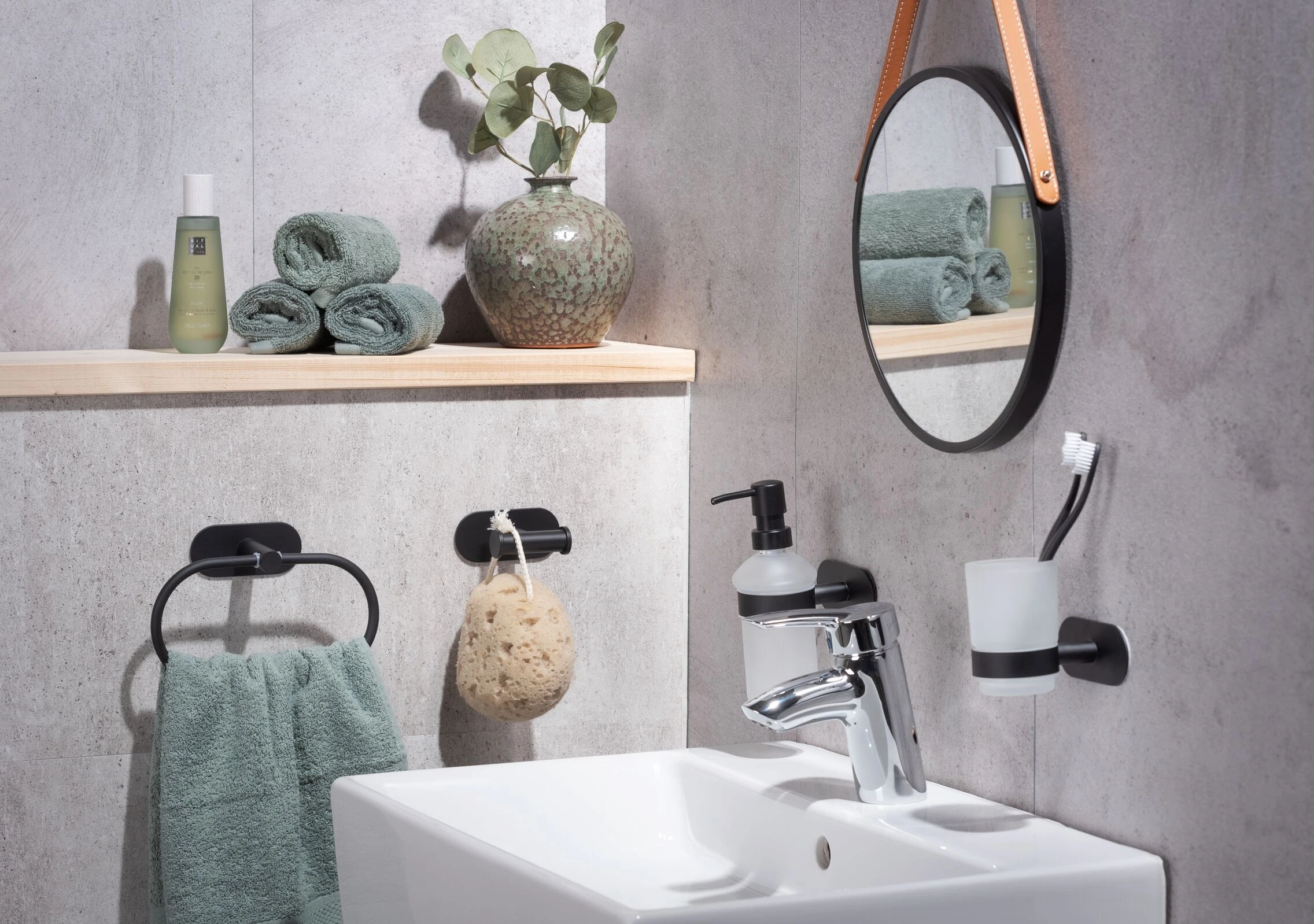 Wenko Orea Turbo-loc Tandenborstelbeker Uno RVS Zwart Mat 11 Wenko Orea Turbo-loc Tandenborstelbeker Uno RVS Zwart Mat - Afbeelding 9