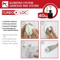 Wenko Orea Turbo-loc Toiletrolhouder Met Deksel RVS Zwart Mat 16 Wenko Orea Turbo-loc Toiletrolhouder Met Deksel RVS Zwart Mat -hotbath winkel 24295100 en 06