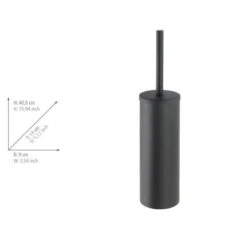 Wenko Bosio Toiletborstelhouder Gesloten RVS Zwart Mat 13 Wenko Bosio Toiletborstelhouder Gesloten RVS Zwart Mat -hotbath winkel 24329100 en 05