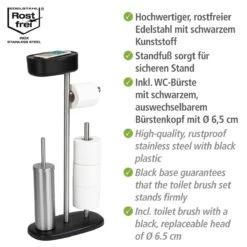 Wenko Rivazza Wc-boy Met Box RVS Zwart 14 Wenko Rivazza Wc-boy Met Box RVS Zwart -hotbath winkel 24421100 en 03