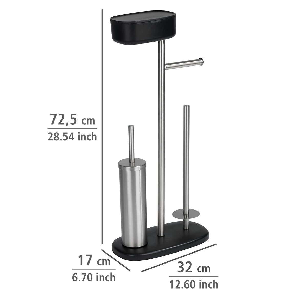 Wenko Rivazza Wc-boy Met Box RVS Zwart 6 Wenko Rivazza Wc-boy Met Box RVS Zwart - Afbeelding 4