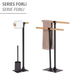 Wenko Forli Wc-boy Zwart/bamboe 17 Wenko Forli Wc-boy Zwart/bamboe -hotbath winkel 24974800 en 05