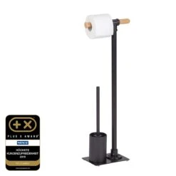 Wenko Forli Wc-boy Zwart/bamboe 18 Wenko Forli Wc-boy Zwart/bamboe -hotbath winkel 24974800 en 06