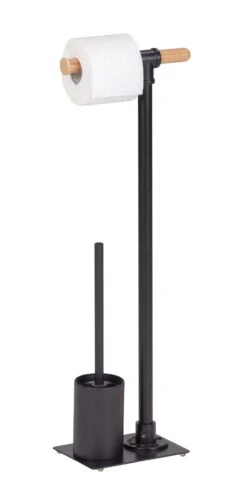 Wenko Forli Wc-boy Zwart/bamboe 22 Wenko Forli Wc-boy Zwart/bamboe -hotbath winkel 24974800 en 10