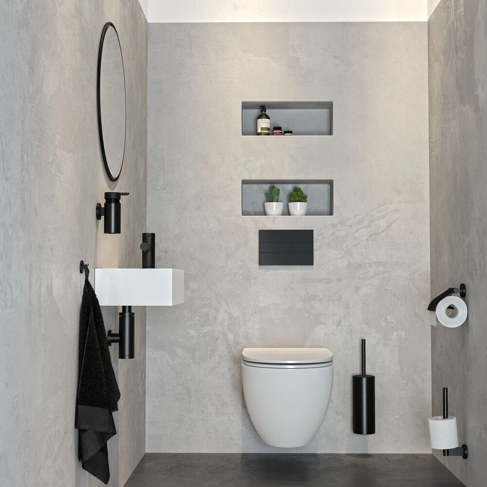 Tiger Noon Toiletrolhouder Met Klep Zwart 6 Tiger Noon Toiletrolhouder Met Klep Zwart - Afbeelding 4
