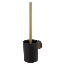 Tiger Tune Toiletborstel Met Houder Messing Geborsteld / Zwart