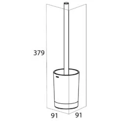 Tiger Tune Toiletborstel Met Houder Vrijstaand Zwart Metaal Geborsteld / Zwart -hotbath winkel 4008911327458 4