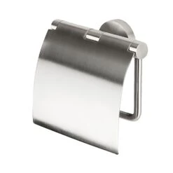 Geesa Nemox Toiletrolhouder Met Klep RVS Geborsteld -hotbath winkel 8712163160430 2