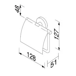 Geesa Nemox Toiletrolhouder Met Klep RVS Geborsteld -hotbath winkel 8712163160430 5