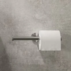 Geesa Nemox Toiletrolhouder Zonder Klep Dubbel RVS Geborsteld -hotbath winkel 8712163160577 3