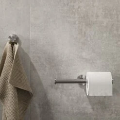 Geesa Nemox Toiletrolhouder Zonder Klep Dubbel RVS Geborsteld -hotbath winkel 8712163160577 4