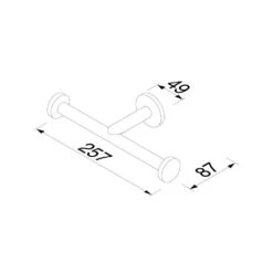 Geesa Nemox Toiletrolhouder Zonder Klep Dubbel RVS Geborsteld -hotbath winkel 8712163160577 5