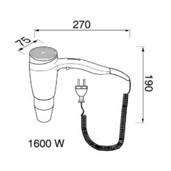 Geesa Haardroger 1600 W Wit/chroom -hotbath winkel 8712163183927 2