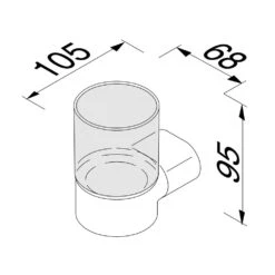 Geesa Wynk Glashouder Met Glas Chroom -hotbath winkel 8712163185020 4